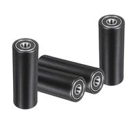 sourcing map 4Pcs Plastic Roller Wheel with Bearings, ID 3/8" (10mm) x OD 1-1/4" (32mm) x Length 3-9/16" (90mm), Guiding Wheel Flat Belt Idler (Black)