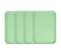 sourcing map 4Pcs Plastic Serving Trays, 12.2 x 8.7 Inch Rectangle Food Serving Cafeteria Trays for Kitchen Restaurant Coffee Fruit Burger Lunch Dessert, Matcha