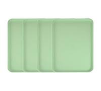 sourcing map 4Pcs Plastic Serving Trays, 15 x 10.6 Inch Rectangle Food Serving Cafeteria Trays for Kitchen Restaurant Coffee Fruit Burger Lunch Dessert, Matcha