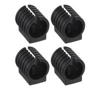 sourcing map 4Pcs Plastic U-Shape Chair Caps Replacement, Fit 15-16mm Dia. Round Single Prong Chair Tube Pipe Foot for Floor Protecting and Noise Reducing, Black