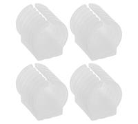 sourcing map 4Pcs Plastic U-Shape Chair Caps Replacement, Fit 22-27mm Dia. Round Single Prong Chair Tube Pipe Foot for Floor Protecting and Noise Reducing, White