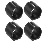 sourcing map 4Pcs Plastic U-Shape Chair Caps Replacement, Fit 22-27mm Dia. Round Single Prong Chair Tube Pipe Foot for Floor Protecting and Noise Reducing, Black