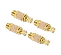 sourcing map 4pcs Pneumatic Exhaust Muffler, 1/8" NPT Sintered Bronze Muffler Air Line Fittings for Pneumatic Tool and Industrial Machinery