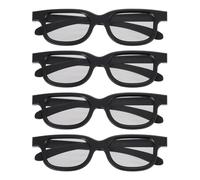sourcing map 4pcs Polarized 3D Viewing Glasses, Passive Circular 3D Glasses for Anaglyph Movie Cinema Game TV Photo Projector Black