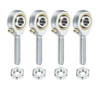 sourcing map 4Pcs POSB3 3/16 Inch Male Rod End Bearing, 3/16-32 UNF Right Hand Male Thread Rod End with Jam Nuts for Agriculture, Machinery, CNC Equipment (ABEC3)
