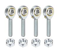sourcing map 4Pcs POSB4 1/4 Inch Male Rod End Bearing, 1/4-28 UNF Right Hand Male Thread Rod End with Jam Nuts for Agriculture, Machinery, CNC Equipment (ABEC3)