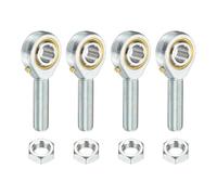 sourcing map 4Pcs POSB8 1/2 Inch Male Rod End Bearing, 1/2-20 UNF Right Hand Male Thread Rod End with Jam Nuts for Agriculture, Machinery, CNC Equipment (ABEC3)