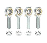 sourcing map 4Pcs POSB8L 1/2 Inch Male Rod End Bearing, 1/2-20 UNF Left Hand Male Thread Rod End with Jam Nuts for Agriculture, Machinery, CNC Equipment (ABEC3)