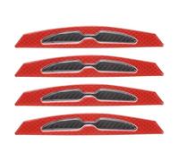 sourcing map 4pcs Protector Reflective Stickers for Car Door Anti-Scratch Car Stickers Non-Marking Auto Protective Film Universal Vehicle Decoration Accessory for All Auto, Red