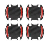 sourcing map 4pcs Protector Reflective Stickers for Car Door Cup Anti-Scratch Car Stickers Non-Marking Auto Protective Film Universal Vehicle Decoration Accessory for All Auto, Red