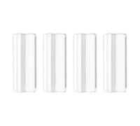 sourcing map 4Pcs PU Self-Adhesive Pulls, 1.97" Clear Recessed Finger Pulls Rectangle Sliding Door Handles Instant Handle for Glass Doors Windows Drawers Dressers Cabinets