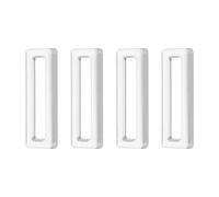 sourcing map 4Pcs PU Self-Adhesive Pulls, 2.95" Clear Recessed Finger Pulls Rectangle Sliding Door Handles Instant Handle for Glass Doors Windows Drawers Dressers Cabinets