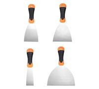 sourcing map 4pcs Putty Cutter Set 1.5" 3" 4" 6" Stainless Steel Paint Scraper Flexible Drywall Repair Mud Cutter for Removing Cement Wallpaper Mud Adhesive Taping