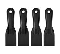 sourcing map 4pcs Putty Scraper 1.97" Plastic Flexible Putty Knives Disposable Paint Spreader Cleaner Tool for Spackling, Patching Painting Repairing, Black