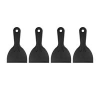 sourcing map 4pcs Putty Scraper 3.94" Plastic Flexible Putty Knives Disposable Paint Spreader Cleaner Tool for Spackling, Patching Painting Repairing, Black