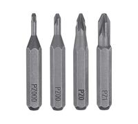 sourcing map 4pcs PZ000-PZ1 Screwdriver Bit Set 5/32" Hex Shank 28mm Magnetic Phillips Slotted Head Hex Bits S2 Steel Screw Driver Bit for Electric Manual Screwdrivers Precision Repair