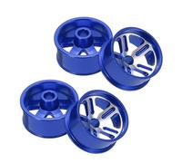 sourcing map 4Pcs RC Car Wheel Rims, 20.5mm Dia 5-Spoke Blue Aluminum Alloy Wheel Rims Hex Hub for HSP RC Drift Racing Touring Car