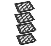 sourcing map 4pcs Rectangle Ventilation Grille Aluminum Alloy Mesh Air Vent Cover, 200x150mm