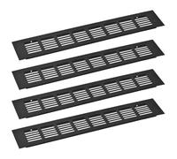 sourcing map 4pcs Rectangle Ventilation Grille Aluminum Alloy Mesh Air Vent Cover, 350x60mm