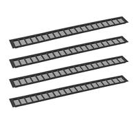sourcing map 4pcs Rectangle Ventilation Grille Aluminum Alloy Mesh Air Vent Cover, 800x80mm