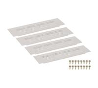 sourcing map 4Pcs Rectangle Ventilation Grille Aluminum Alloy Mesh Air Vent Covers, 200x50mm