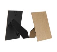sourcing map 4Pcs Replacement Picture Frame Easel Back, 5 x 7 Easel Back for Picture Easel Backing Support Board with Metal Hinged/2 Hanger for DIY Photo Board Frames Wall Tabletop, Black