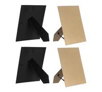 sourcing map 4Pcs Replacement Picture Frame Easel Back, 8 x 10 Easel Back for Picture Easel Backing Support Board with Metal Hinged/2 Hanger for DIY Photo Board Frames Wall Tabletop, Black