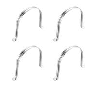sourcing map 4Pcs Rigid Pipe Straps, 130mm(5.12") 304 Stainless Steel 2 Hole U-Shaped Bracket Tube Hanger Pipe Clamps for Fixing Pipe Cable