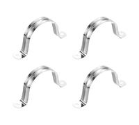 sourcing map 4Pcs Rigid Pipe Straps, 60mm(2.36") 201 Stainless Steel 2 Hole U-Shaped Bracket Tube Hanger Pipe Clamps for Fixing Pipe Cable