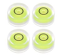 sourcing map 4pcs Round Bubble Level 12x6mm Mini Circular Bullseye Spirit Levels for Leveling Camera Tripod Telescope Workshop Turntable Pictures Frame, Lime