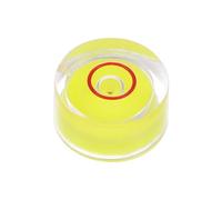 sourcing map 4pcs Round Bubble Level 12x6mm Mini Circular Bullseye Spirit Levels for Leveling Camera Tripod Telescope Workshop Turntable Pictures Frame Carpentry Measuring, Yellow