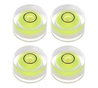 sourcing map 4pcs Round Bubble Level 13x7mm Mini Circular Bullseye Spirit Levels for Leveling Camera Tripod Telescope Workshop Turntable Pictures Frame, Lime