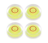 sourcing map 4pcs Round Bubble Level 15x6mm Mini Circular Bullseye Spirit Levels for Leveling Camera Tripod Telescope Workshop Turntable Pictures Frame, Yellow