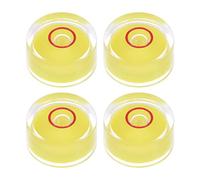sourcing map 4pcs Round Bubble Level 18x9mm Mini Circular Bullseye Spirit Levels for Leveling Camera Tripod Telescope Workshop Turntable Pictures Frame Carpentry Measuring, Yellow Red