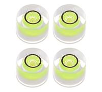 sourcing map 4pcs Round Bubble Level 8x5.5mm Mini Circular Bullseye Spirit Levels for Leveling Camera Tripod Telescope Workshop Turntable Pictures Frame, Lime
