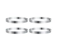 sourcing map 4Pcs Round Cake Ring 7.48 x 1 Inch Seamless Stainless Steel Pastry Mousse Dessert Ring Mirror Coating for Baking Cooking English Muffins Crumpet Making Tool