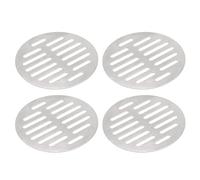 sourcing map 4pcs Round Floor Drain Cover, 4.4" Stainless Steel Shower Drain Grate Drain Protection Cover for Furniture Repair Bathroom Kitchen