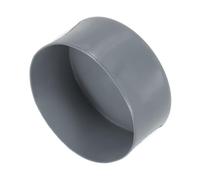 sourcing map 4pcs Rubber End Caps 125mm(4 15/16 Inch) ID x 80mm(3 1/8 Inch) H Vinyl Round End Cap Cover Screw Thread Protectors Light Gray
