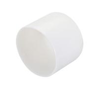 sourcing map 4pcs Rubber End Caps 42mm ID Vinyl Round Tube Bolt Cap Cover Screw Thread Protectors White