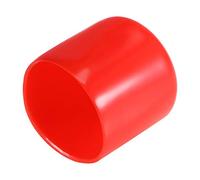 sourcing map 4pcs Rubber End Caps 45mm ID Vinyl Round End Cap Cover Screw Thread Protectors Red