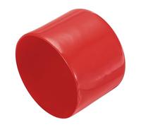 sourcing map 4pcs Rubber End Caps 54mm ID Vinyl Round End Cap Cover Screw Thread Protectors Red