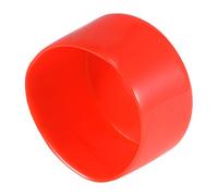 sourcing map 4pcs Rubber End Caps 55mm ID Vinyl Round End Cap Cover Screw Thread Protectors Red