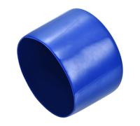 sourcing map 4pcs Rubber End Caps 70mm(2 3/4") ID Vinyl Round Tube Bolt Cap Cover Screw Thread Protectors Blue