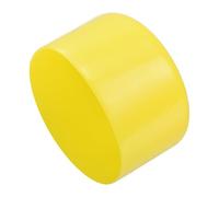 sourcing map 4pcs Rubber End Caps 70mm(2 3/4") ID Vinyl Round Tube Bolt Cap Cover Screw Thread Protectors Yellow