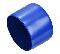 sourcing map 4pcs Rubber End Caps 75mm ID Vinyl Round Tube Bolt Cap Cover Screw Thread Protectors Blue