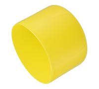 sourcing map 4pcs Rubber End Caps 75mm ID Vinyl Round Tube Bolt Cap Cover Screw Thread Protectors Yellow