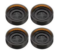 sourcing map 4pcs Rubber Furniture Caster Cups Round Chair Leg Floor Protectors Non-Slip Furniture Pads Grips with Felt Pad for Hardwood Floors, Brown (Fit 0.8-1.6 Inch Chair Leg)