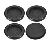 sourcing map 4Pcs Rubber Grommets 1-5/8" (40mm) Drill Hole, 1-1/4" (33mm) ID Single Sided Hole Plugs Ring Gasket for Firewall Cable Wire Protecting, Black