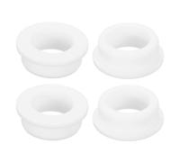 sourcing map 4Pcs Rubber Grommets 1-9/16"(40mm) Drill Hole, 1-3/16"(30mm) ID Hole Top Hat Grommet White Silicone Rubber Hole Plug Gasket for Wiring, Automotive