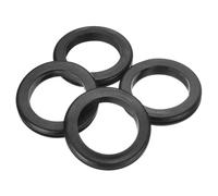 sourcing map 4Pcs Rubber Grommets 2 ID, 2-3/8 Drill Hole, Firewall Grommet Automotive Rubber Hole Eyelet Ring Gasket for Wire Cable Hose Protection, Metal Electric Box, (50x60mm, Black)